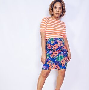 J. Crew Floral Pencil Skirt